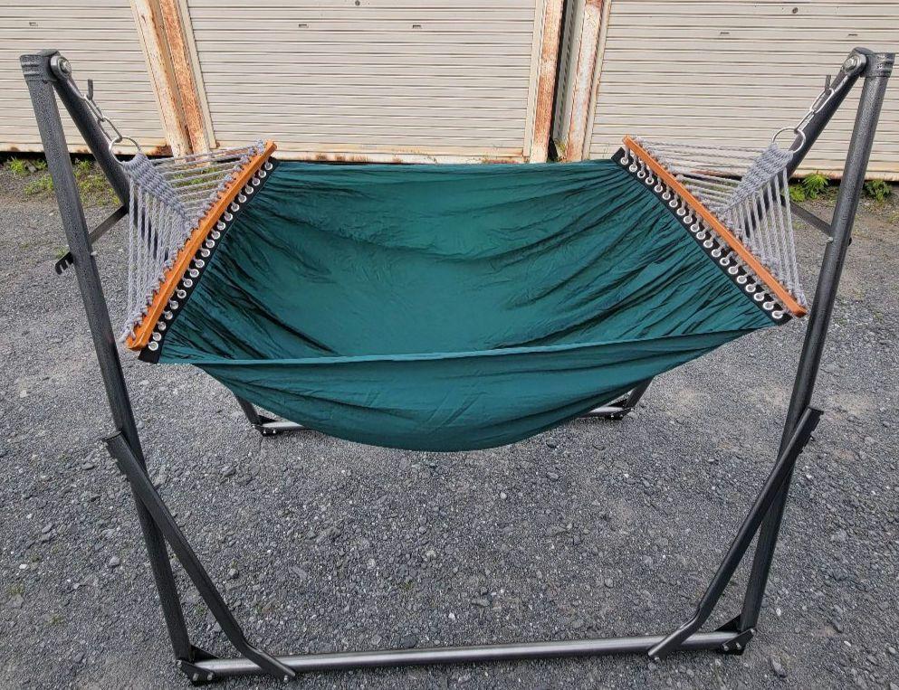 未使用 3way 自立式 ハンモック チェア ハンガーラック アウトドア BBQ