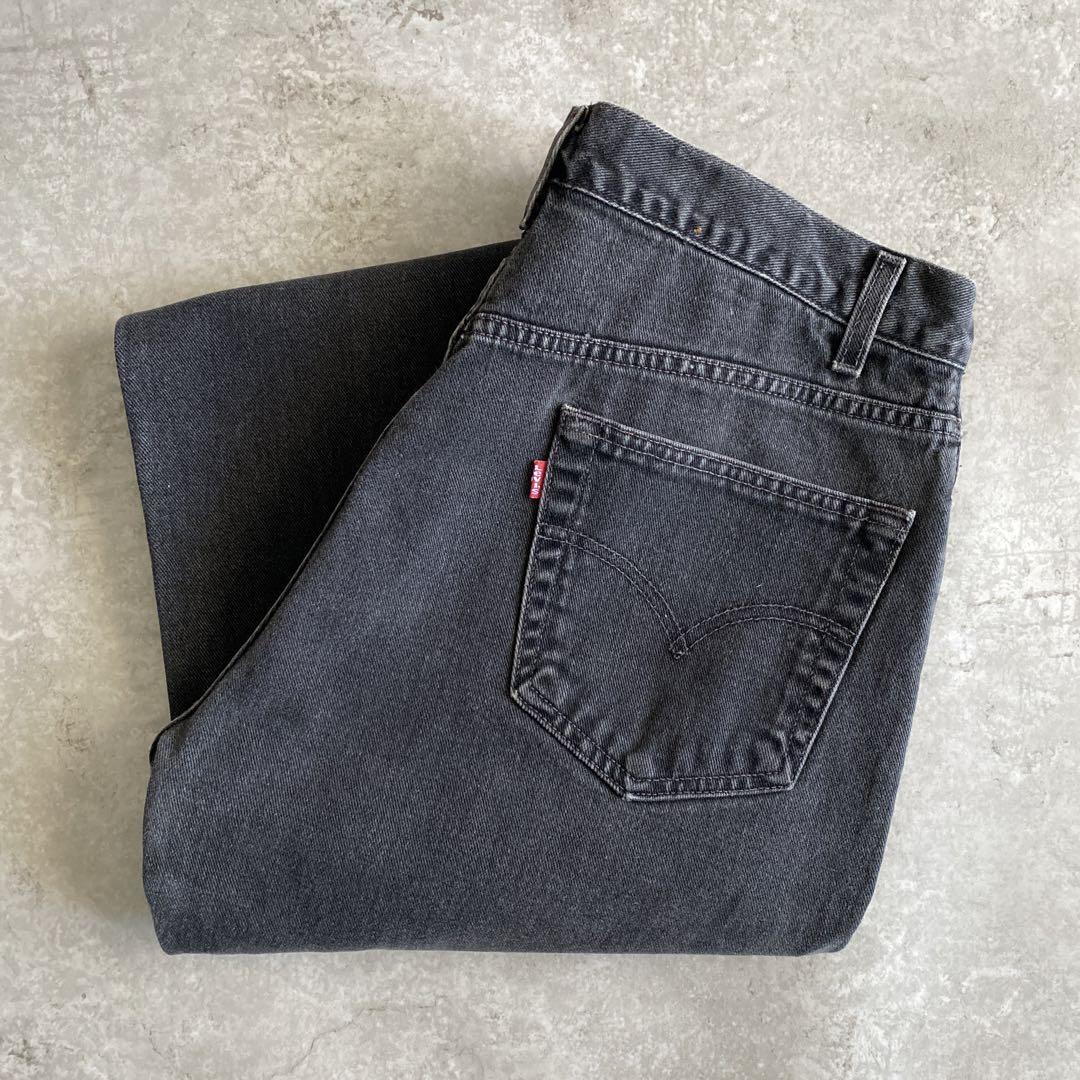 00s Levi's 550 サルファブラックUSA製 W36 L32 00s USA製 Levi'sリーバイス 550 ブラック デニムパンツ w36 L32