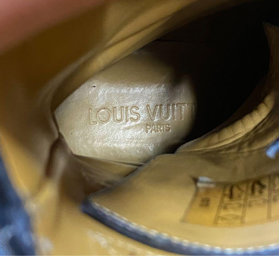 ルイヴィトンLouis Vuitton combatレザーブーツ　vintage