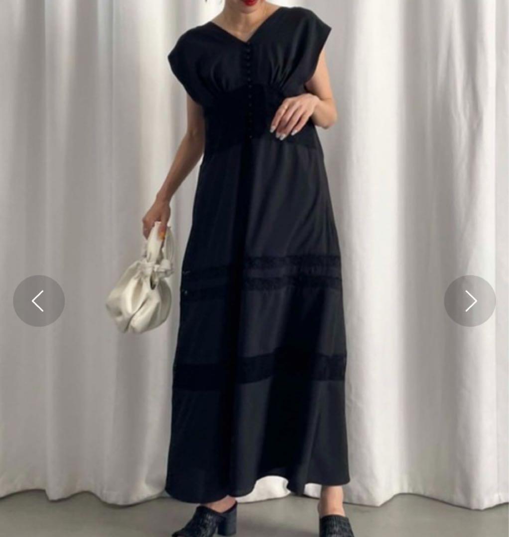 美品 アメリヴィンテージ LACE DOCKING LACE UP DRESS Ameri（アメリ）の「LACE DOCKING LACE UP DRESS（ワンピース