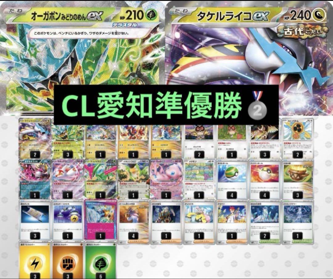 CL愛知準優勝　タケルライコex ライコポン デッキ　構築済みデッキ CL愛知準優勝 タケルライコex ライコポン デッキ 構築済みデッキ