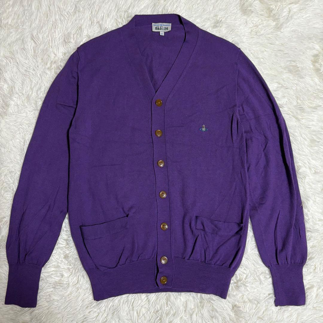 Vivienne Westwood MAN カーディガン 長袖 オーブ 紫 MM Vivienne Westwood MAN