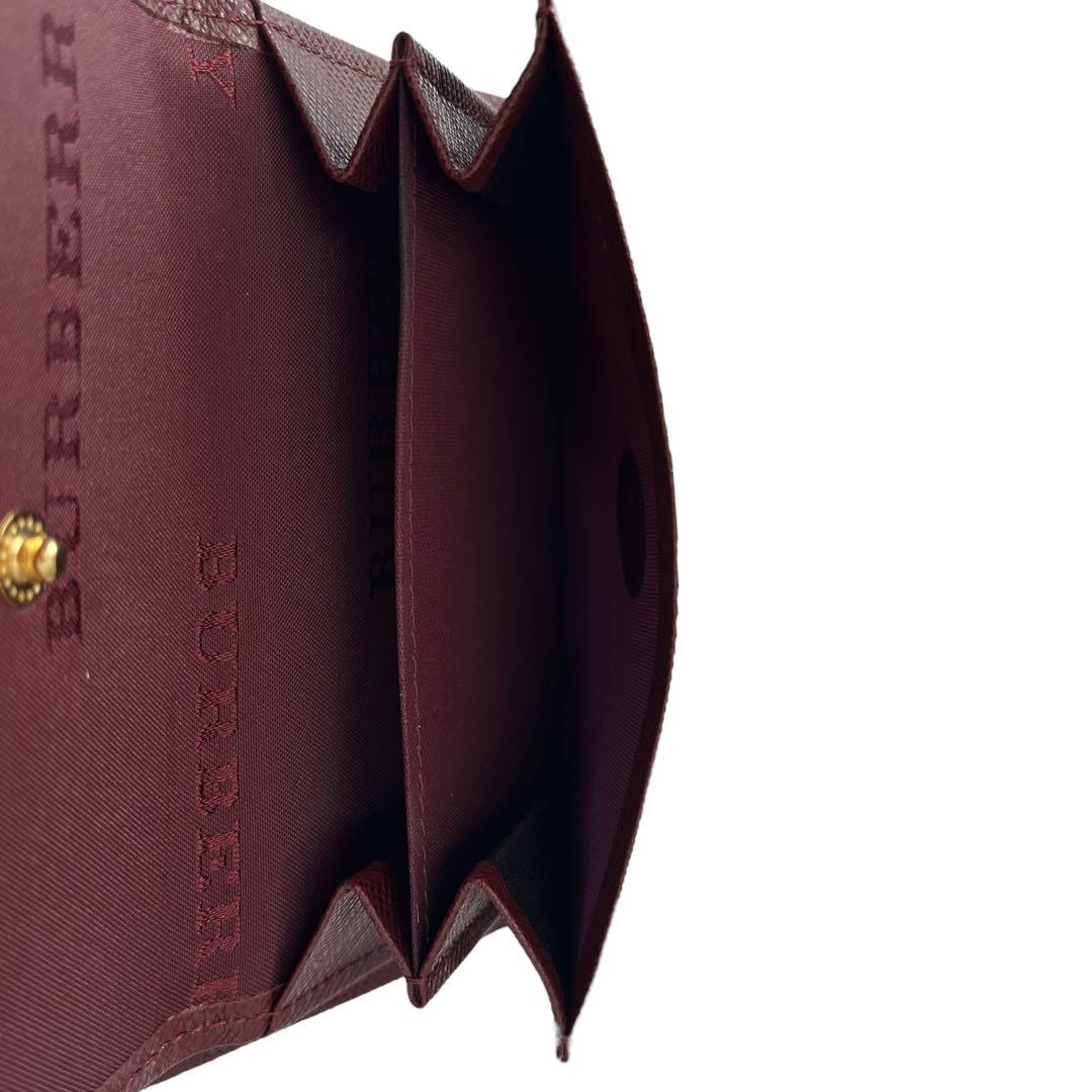 BURBERRY - 新品 バーバリー 2つ折り財布 レザー シボ ノバ