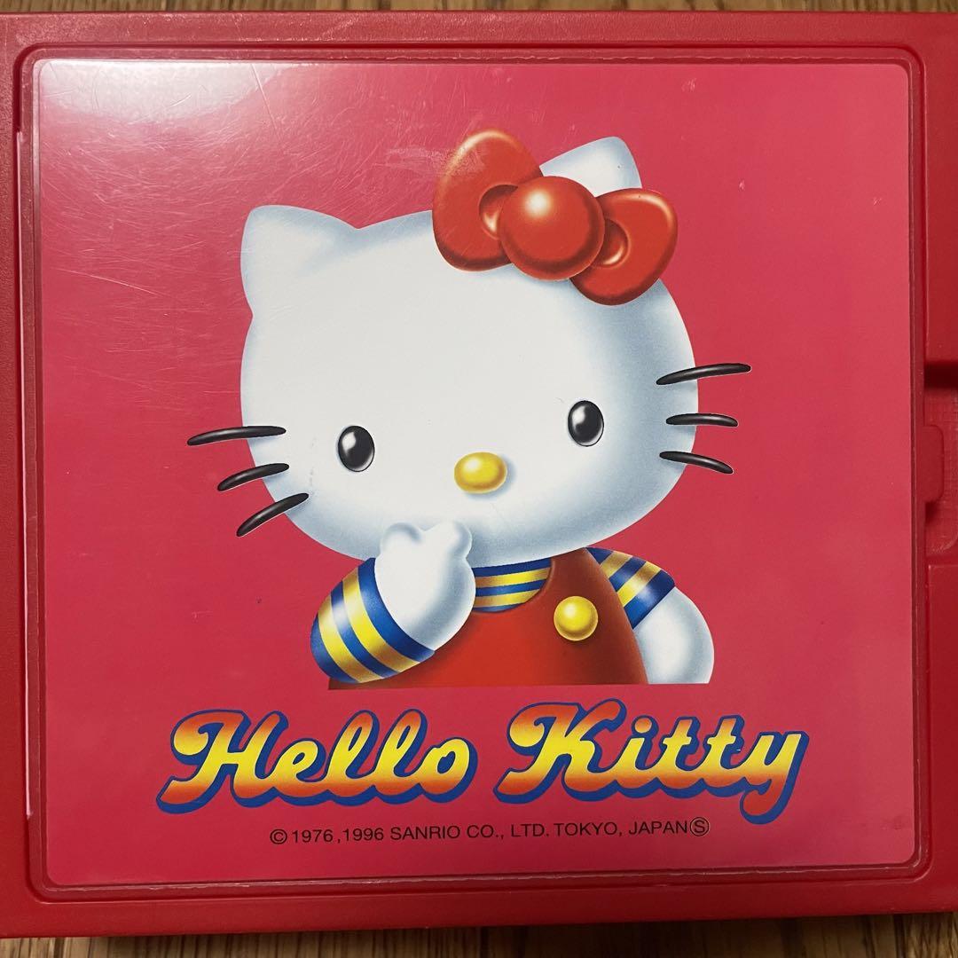 1996年製レア物》サンリオ　Hello Kittyハローキティー　キーボックス キティ 1996年製 CD DVD CD-ROMケース レトロ ブック型 本型