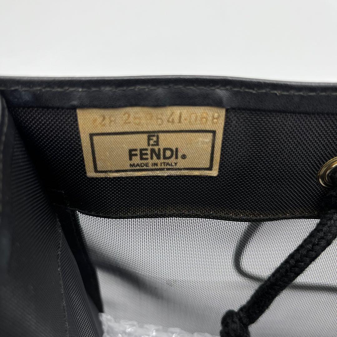 FENDI ブラック メッシュ トートバッグ【ハンドル社外品】
