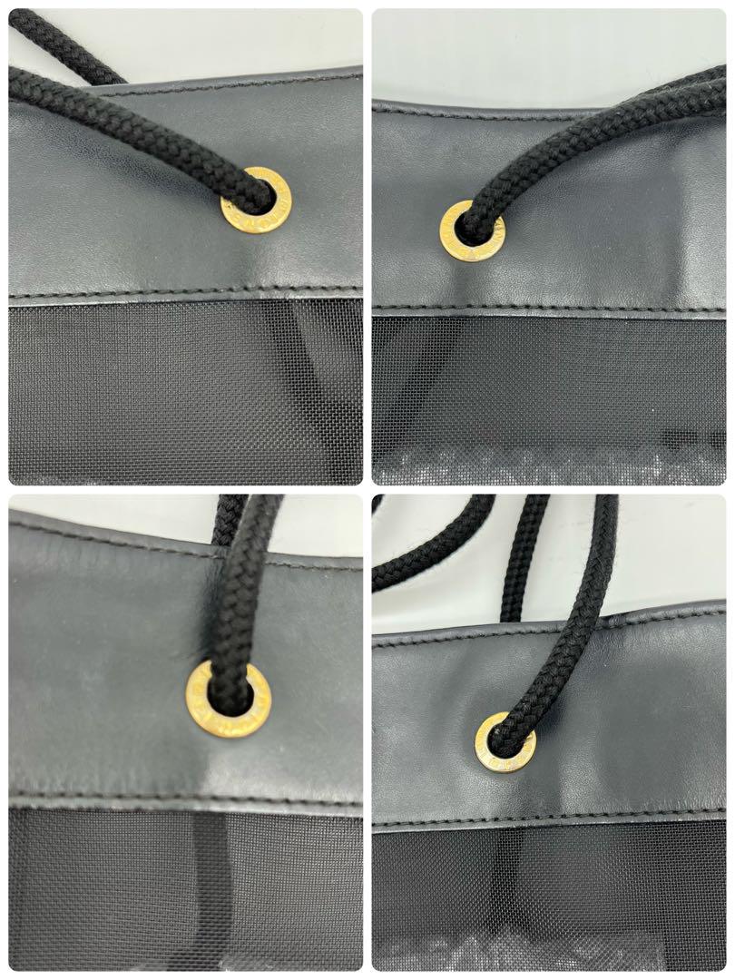 FENDI ブラック メッシュ トートバッグ【ハンドル社外品】