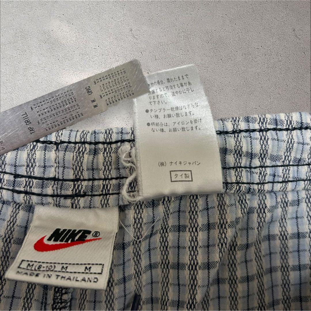 NIKE 90s銀タグ珍チェックショートパンツテニスコートロゴ