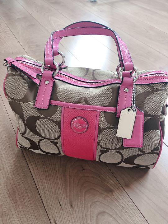 ☆未使用級☆　COACH コーチ トートバッグ　ピンク 極美品】COACH コーチ トートバッグ ショルダーバッグ 2way