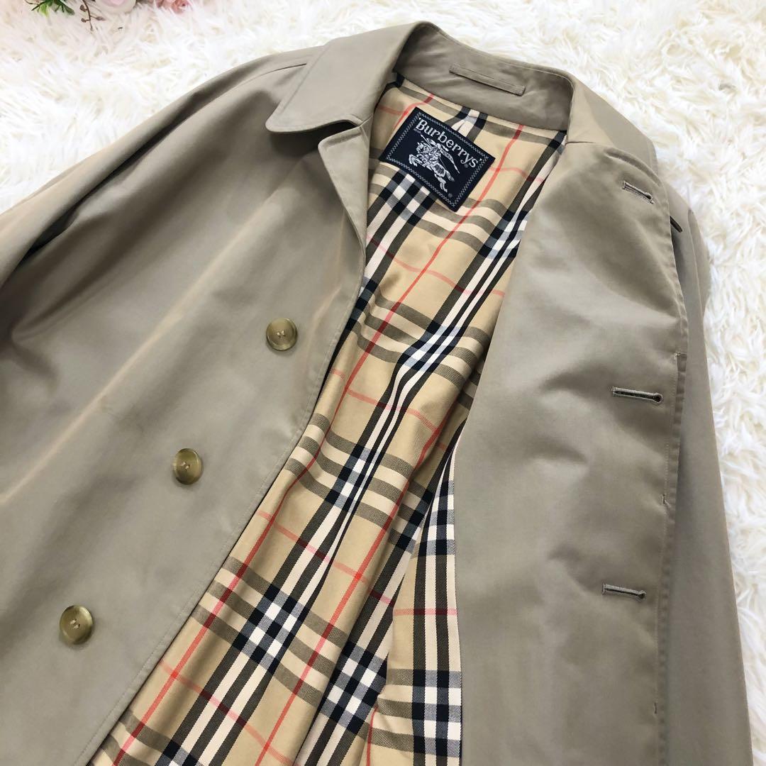 バーバリー ステンカラーコート ロングコート トレンチ XL