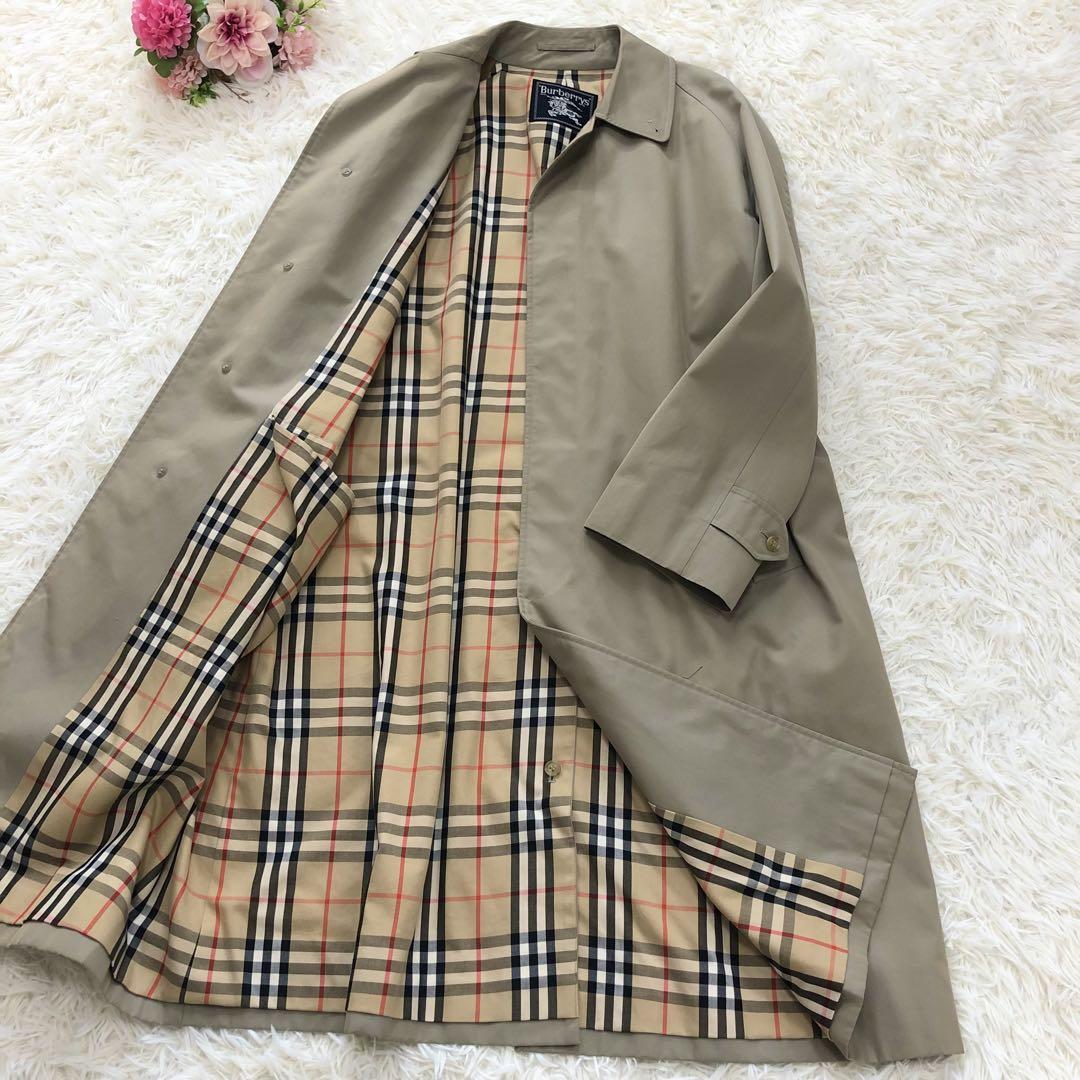 バーバリー ステンカラーコート ロングコート トレンチ XL