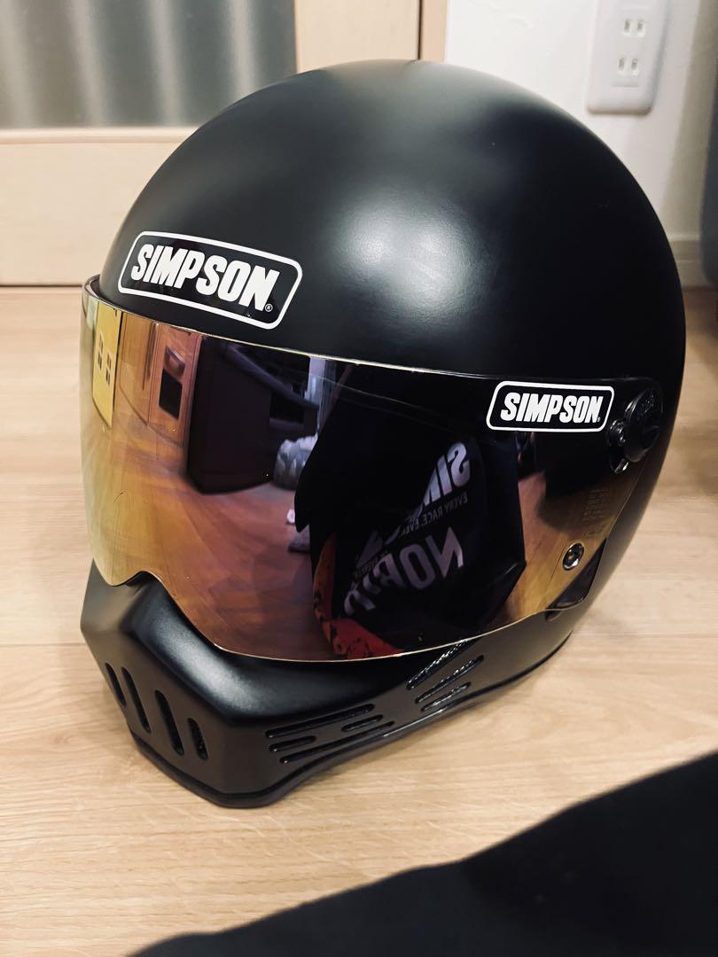 美品 シンプソンM30 マットブラック Mサイズ シールド付き SIMPSONヘルメット公認オンラインストア