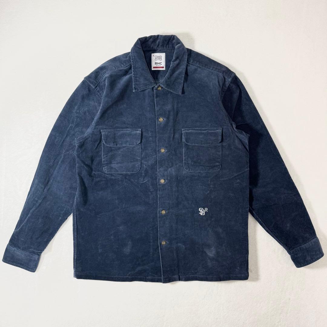 RHC × カリフォルニア コーデュロイシャツ ネイビーブルー MM Ron Herman