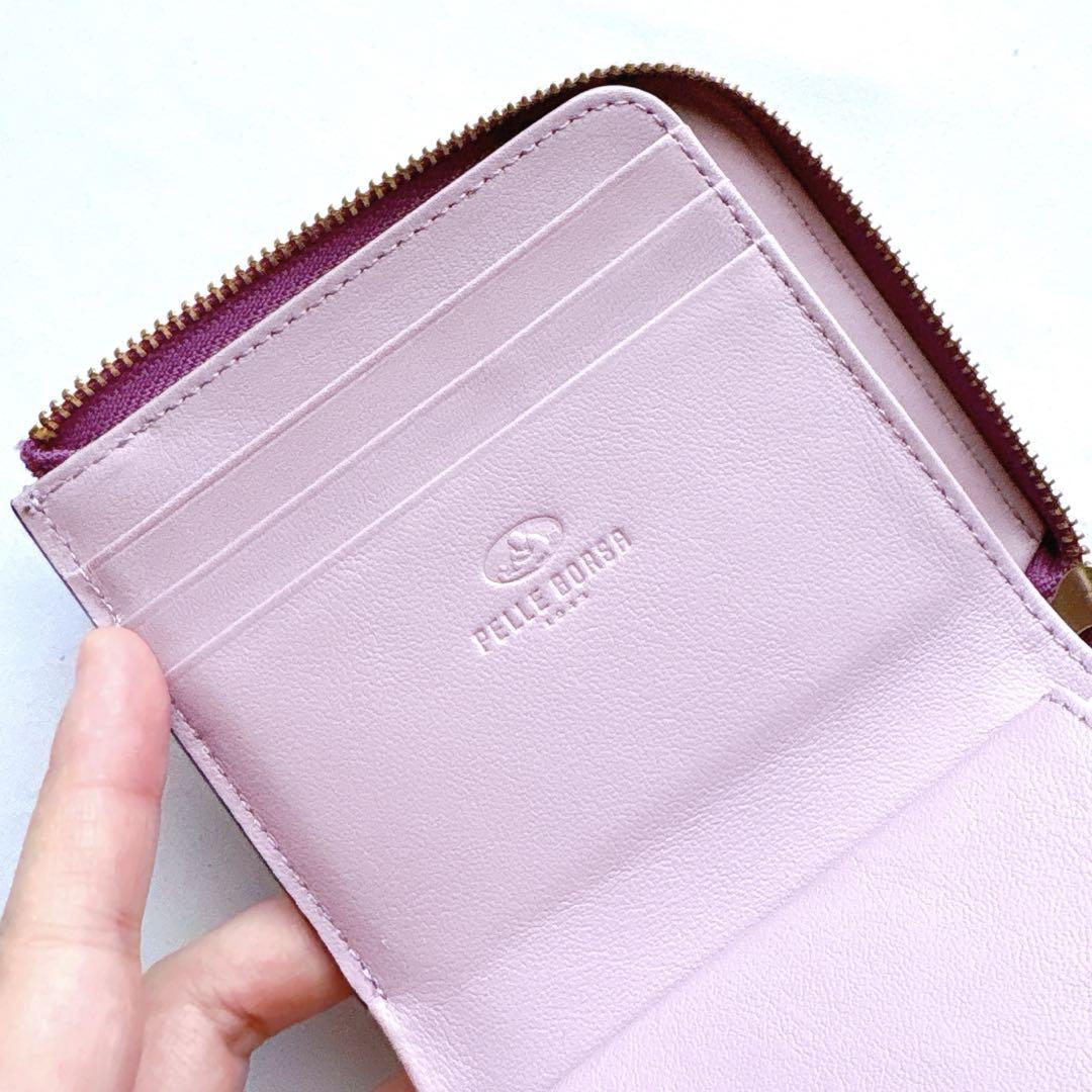 【美品】PELLE BORSA ペレボルサ フィーネグッズ 二つ折り財布 モーヴ 楽天市場】【10％クーポン】ペレボルサ 財布 PELLE BORSA 二