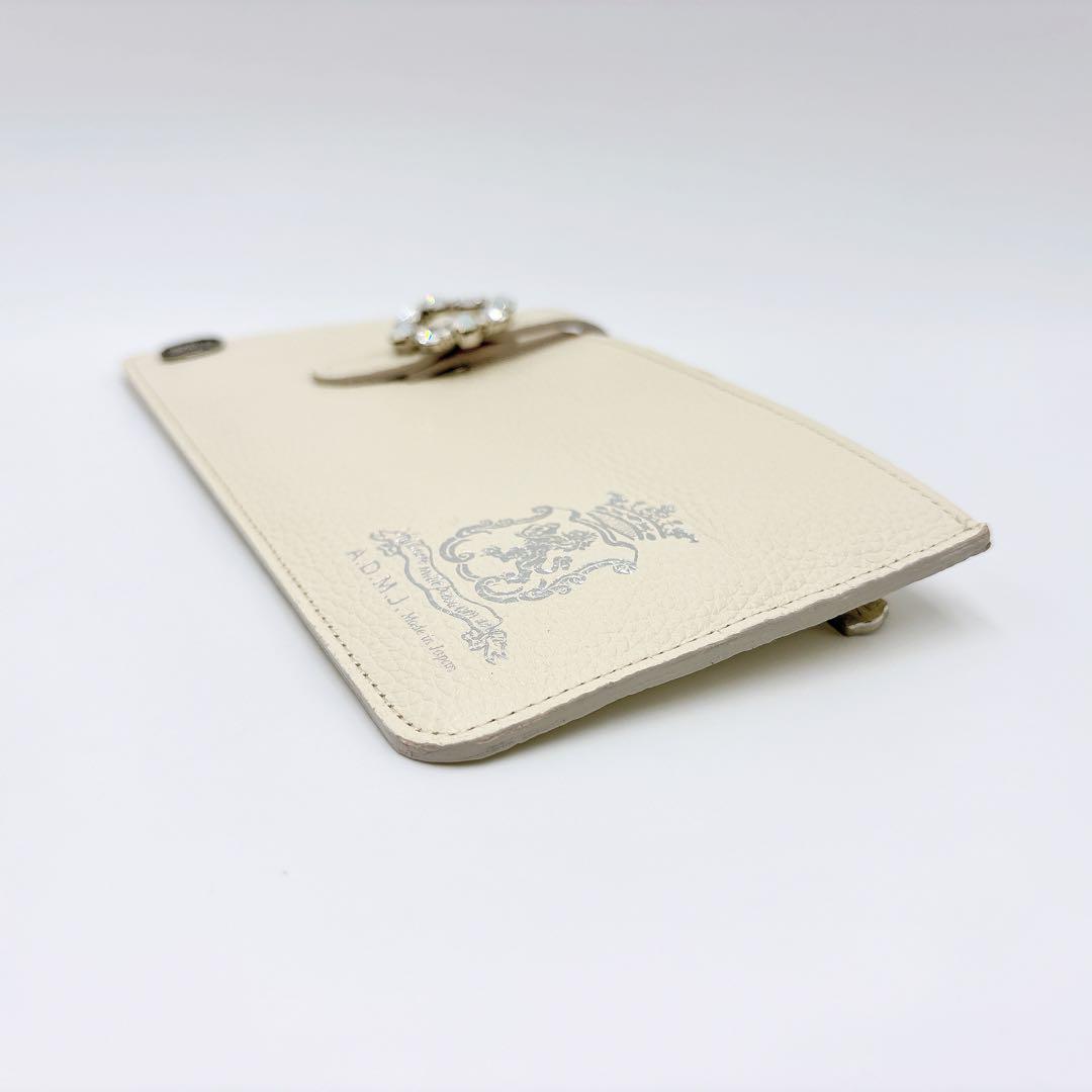 現行 極美品 ＊ ADMJ モーツァルト スワロフスキー スリムウォレット