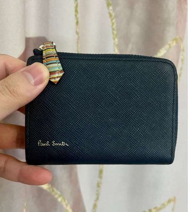 34 割引 激安直営店 ポールスミス コインケース マルチストライプ ジップストローグレイン ネイビー 折り財布 メンズ Carington Fr