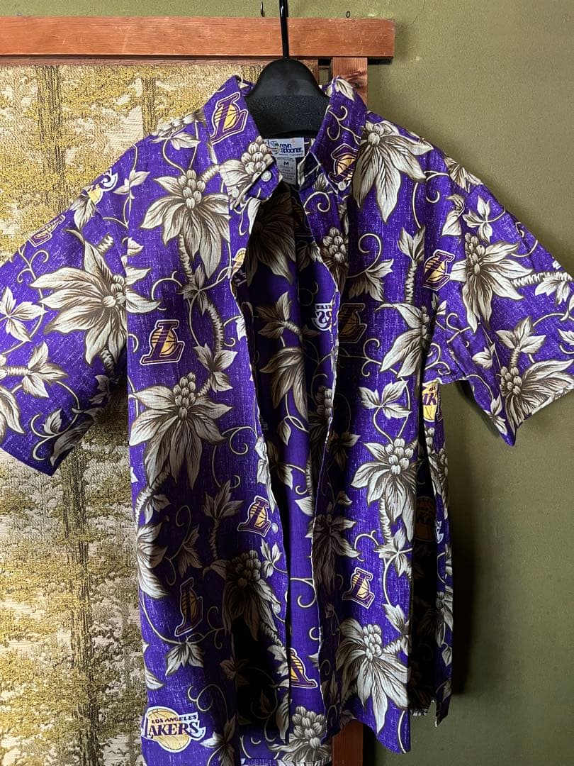 reyn spooner NBA レイカーズ　ハワイアンシャツ アロハ
