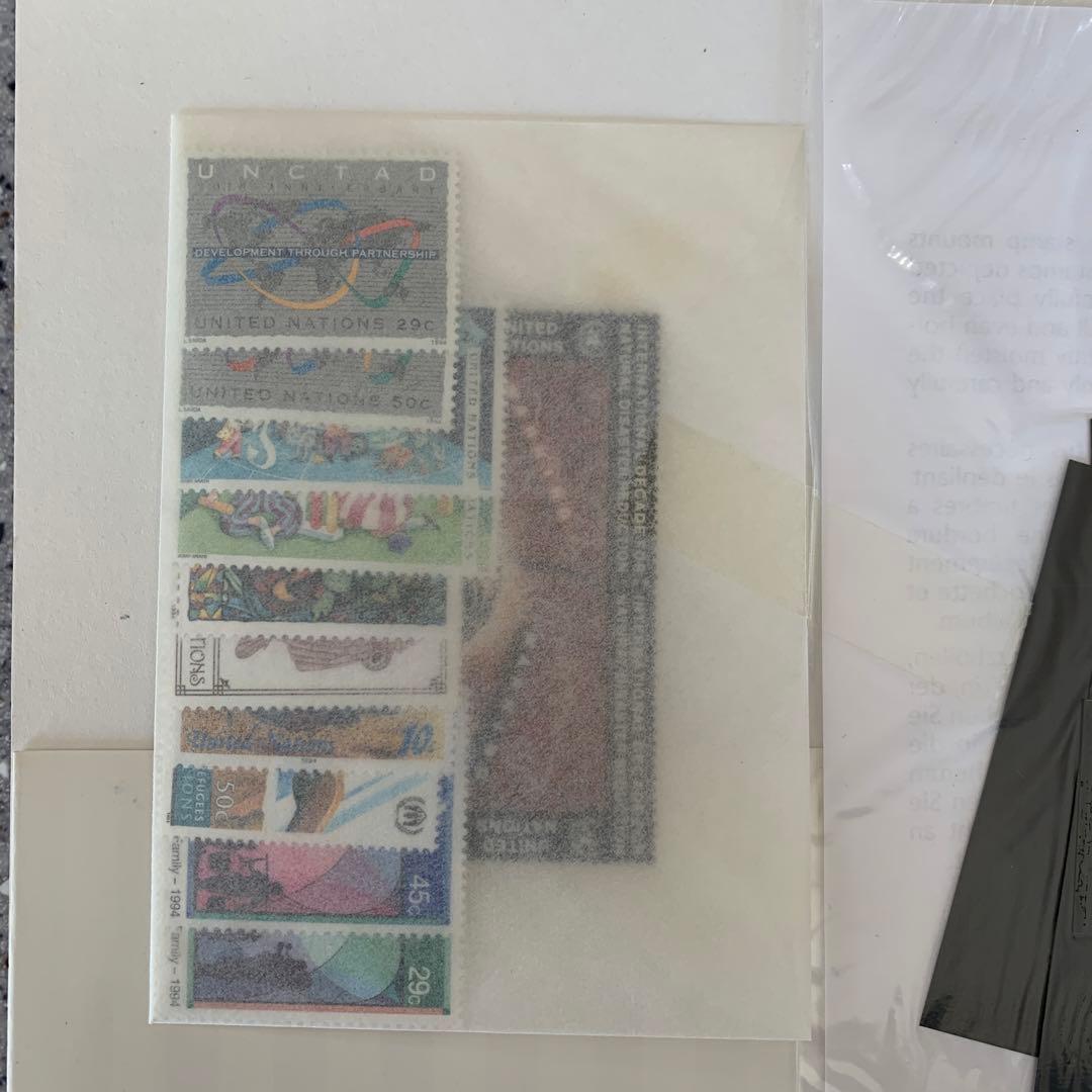 国連の切手「1994年ニューヨーク・コレクション」（パンフレット 未