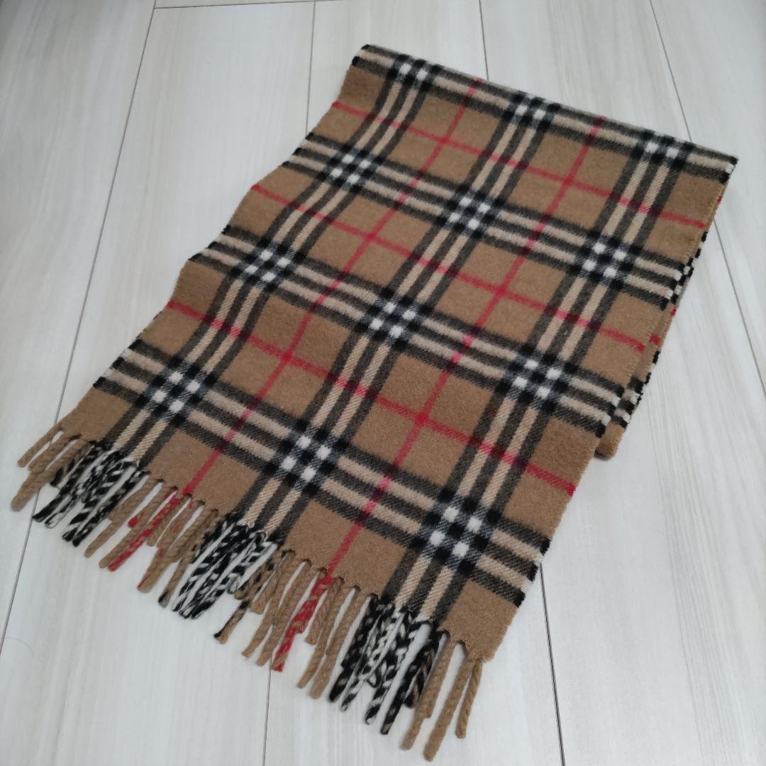 美品✨バーバリー ノバチェック マフラー カシミヤ100% 英国製 美品✨バーバリー カシミヤ100%マフラーストール ノバチェック