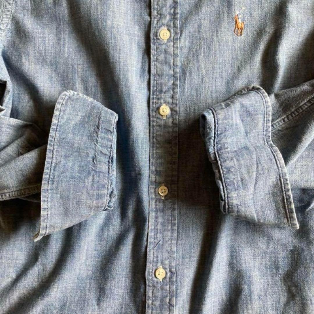 【良品】大人気ポロラルフローレン ダンガリーシャツ ポニー刺繍　S