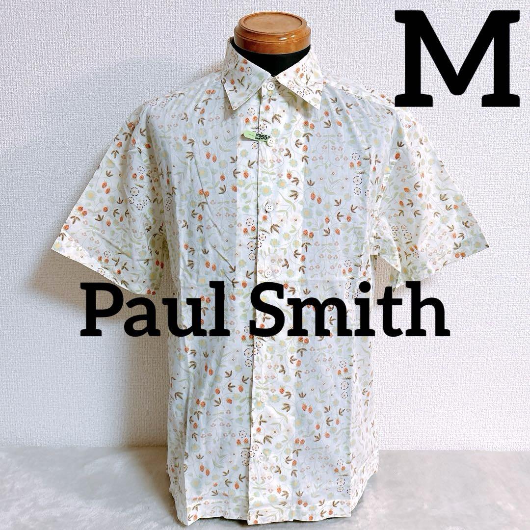 Paul Smith イチゴ柄シャツ　ブラウス　半袖　総柄　美品　メンズ M