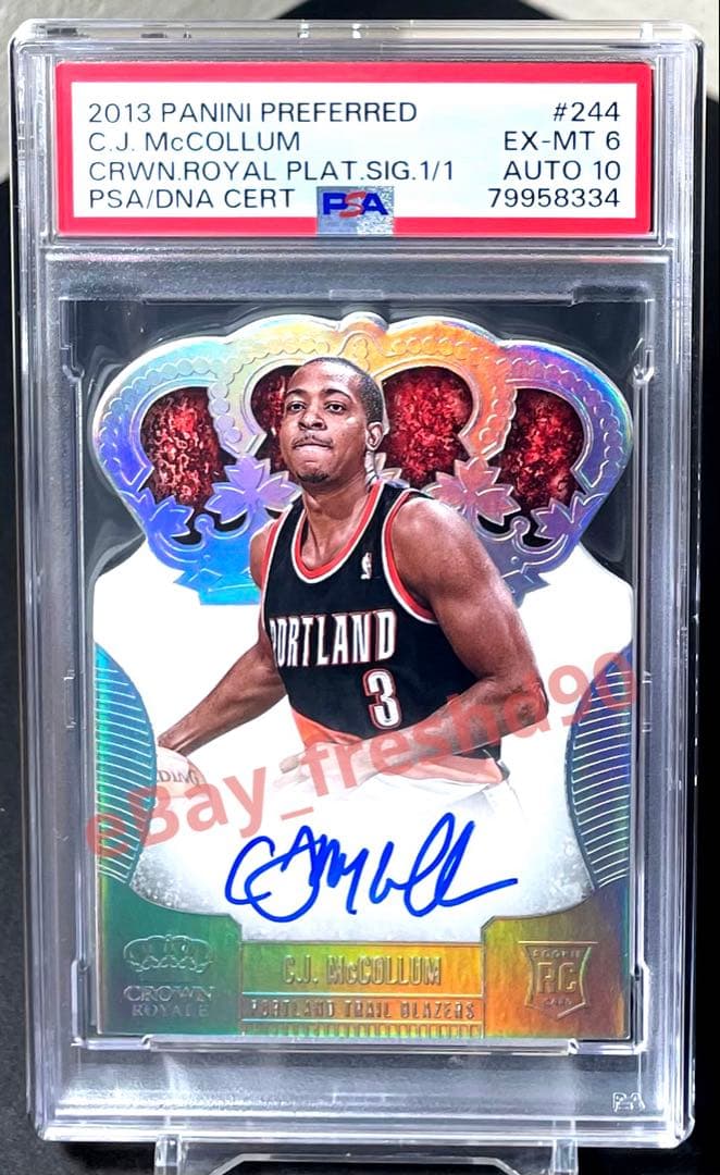 1枚限定 CJ McCollum RC Auto Platinum /1 NBA