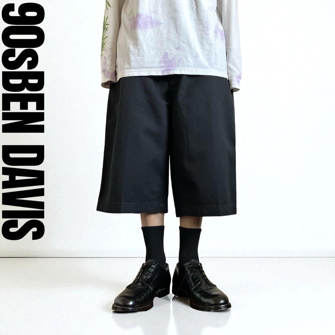 美品90s Ben Davis W40 ブラック フリスコバギーワークショーツ
