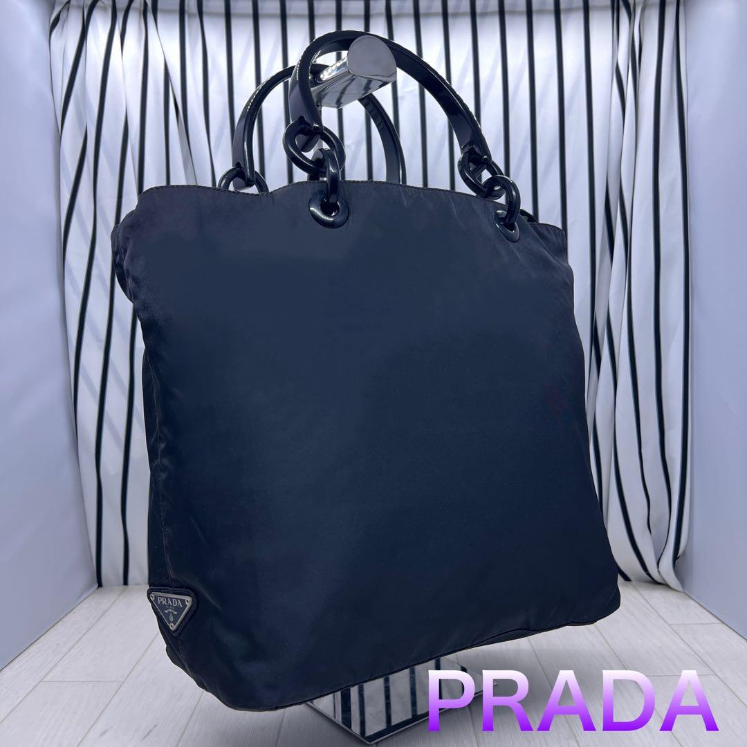 【美品】PRADA×プラダ A4収納可能トートバッグ