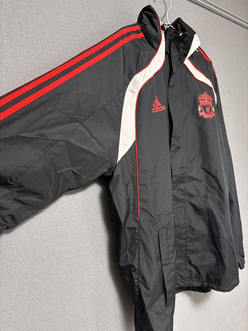 【上】Liverpool FC adidas ジャケット 黒 赤