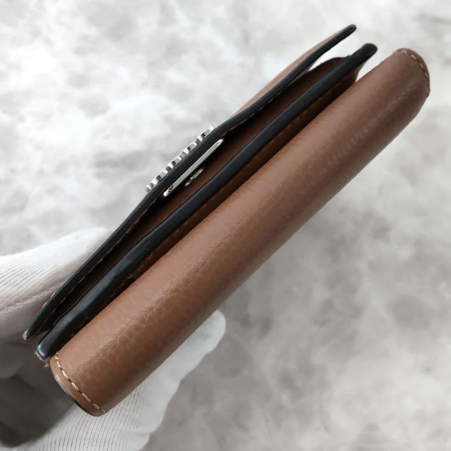 ANP11 ロエベ 極美品 アナグラム トライフォールドウォレット