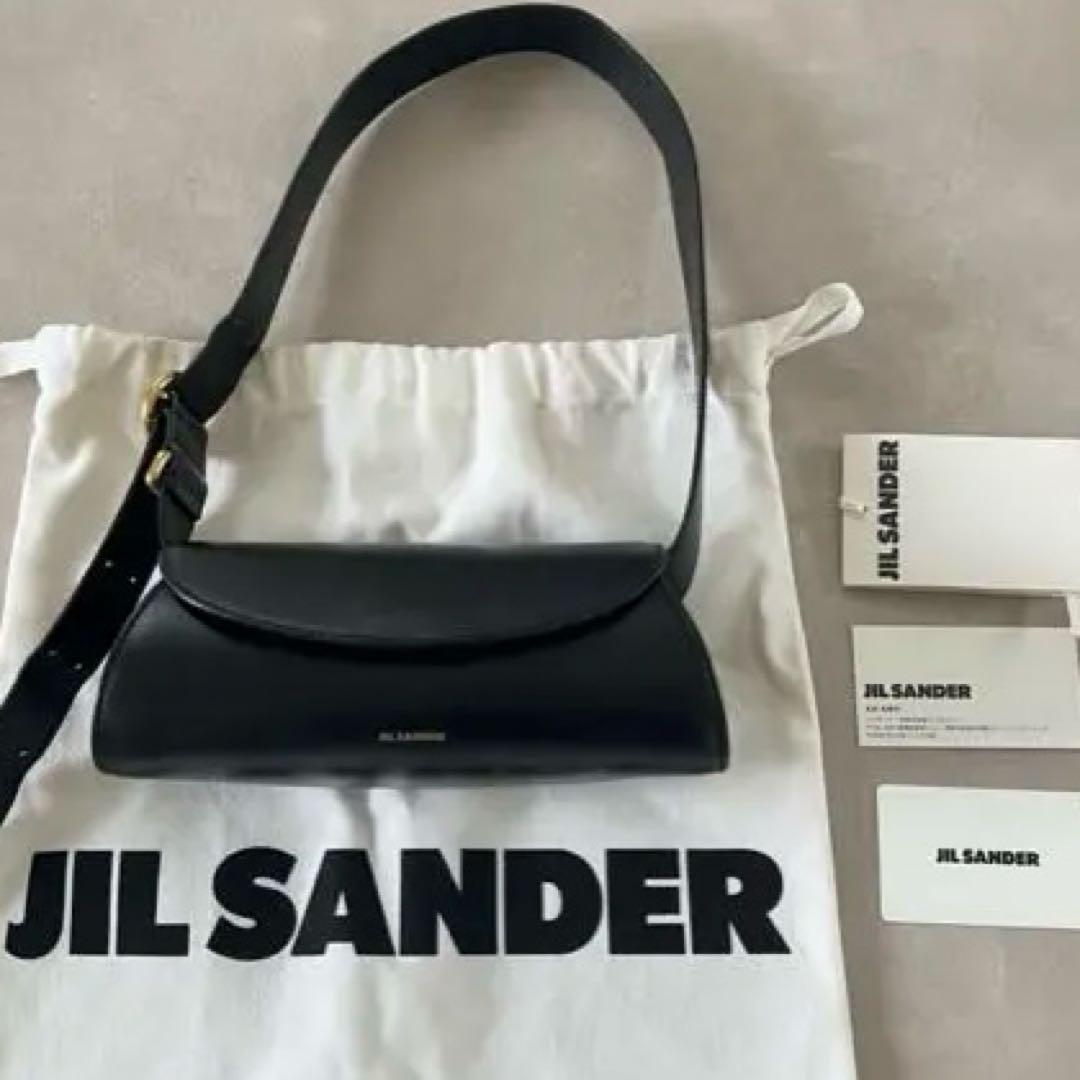 JIL SANDER ブラックショルダーバッグ