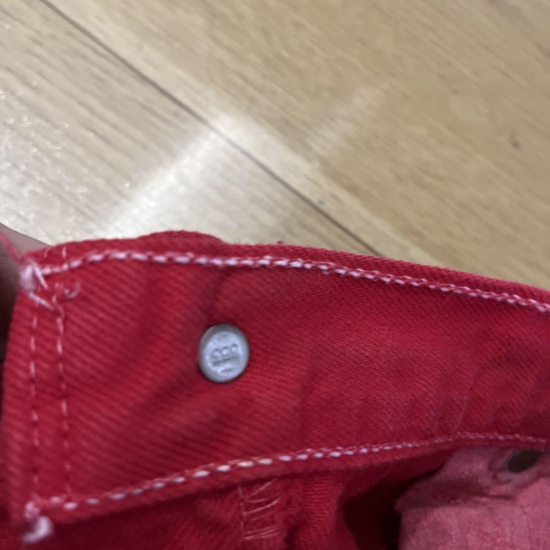 【レア】90s 後染め Levis 501 カラーデニム　レッド　USA製