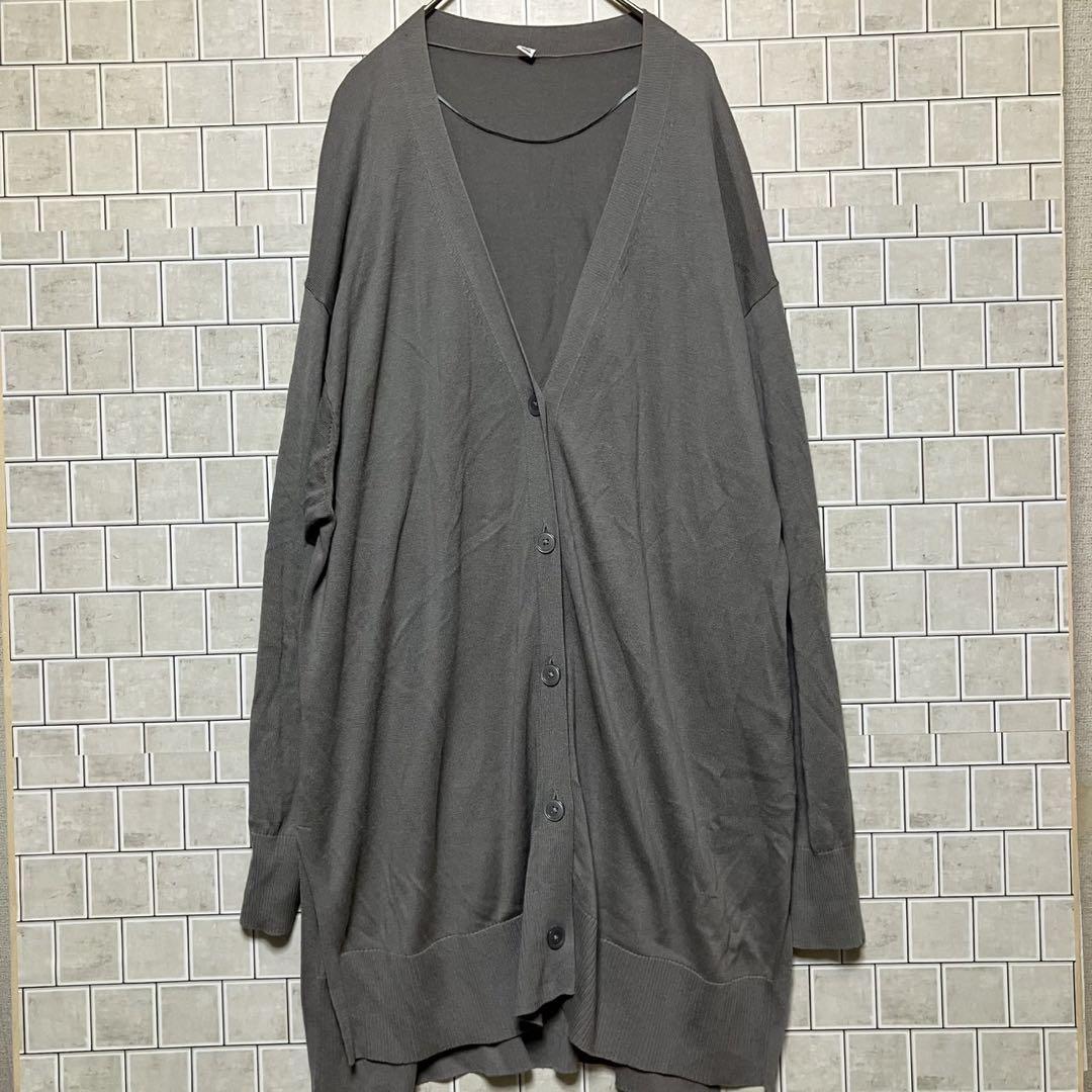 ユニクログレー XL カーディガン