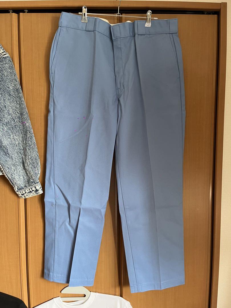 ディッキーズ ダブルニー新品 希少ライトブルー made in Mexicoレア