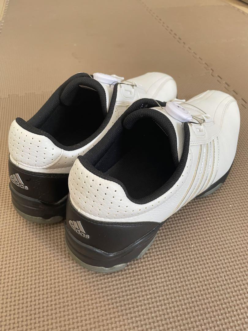 美品 27.5cm アディダス ゴルフシューズ ソフトスパイク adidas