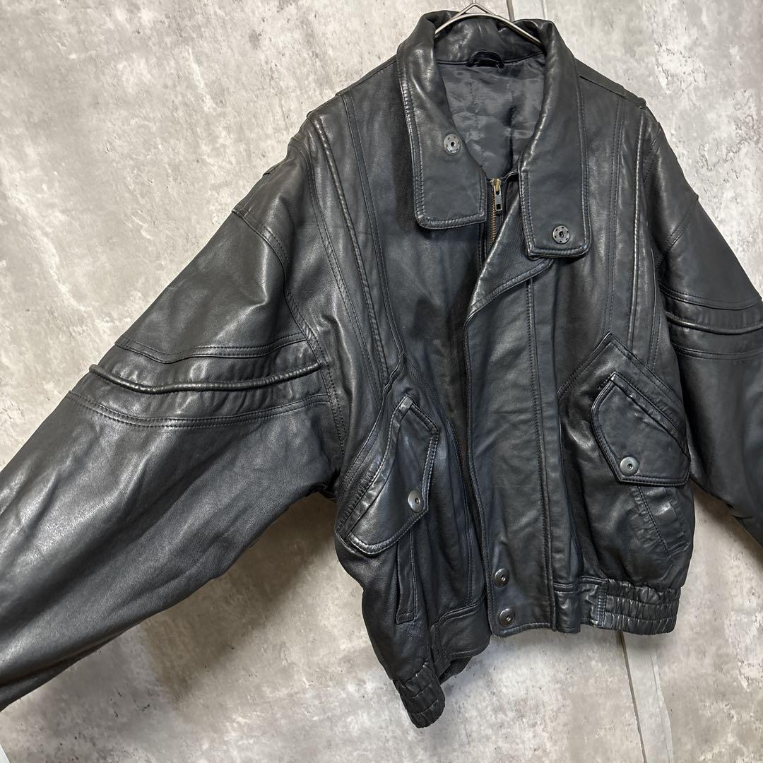 90s_vintage】短丈LeatherJacket平成グランジY2K - メルカリ