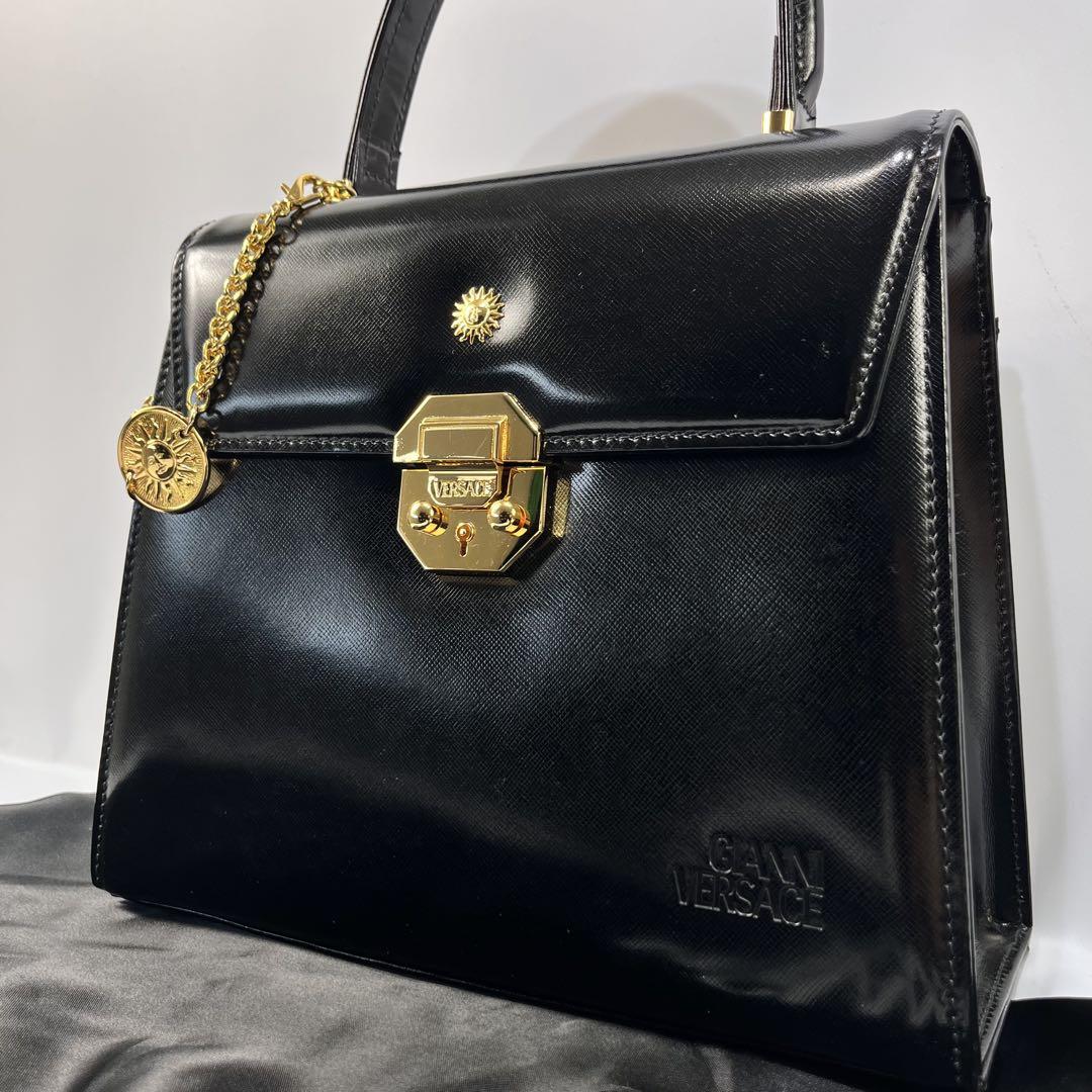 極美品✨GIANNIVERSACE トップハンドル　ハンドバッグ