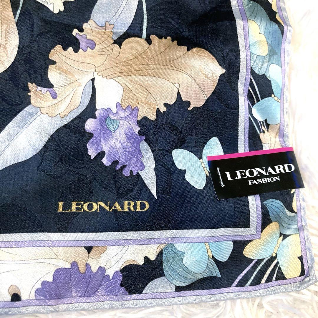 LEONARD レオナール 大判ハンカチ 2枚セット スカーフ シルク混