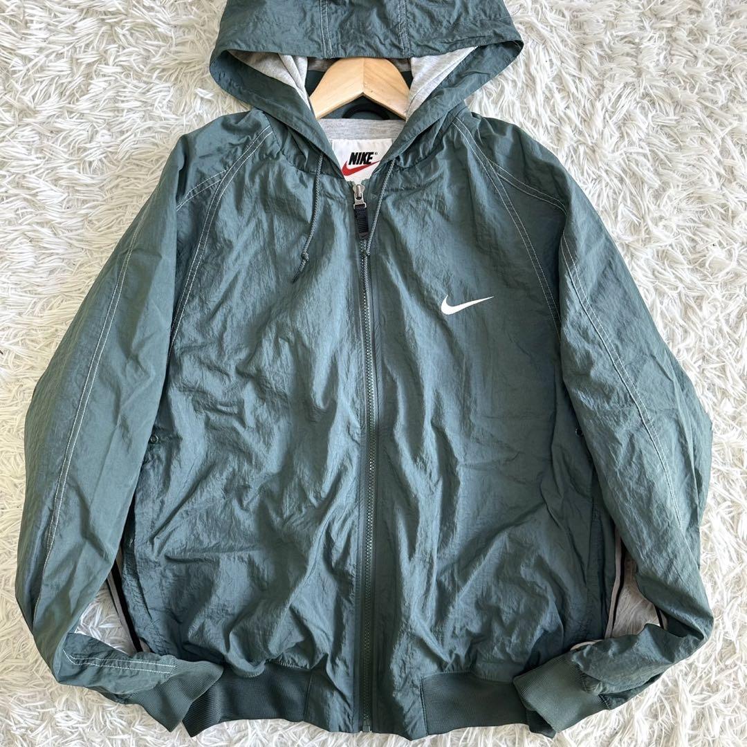90s NIKE ナイキ 銀タグ ナイロンジャケット パーカー L
