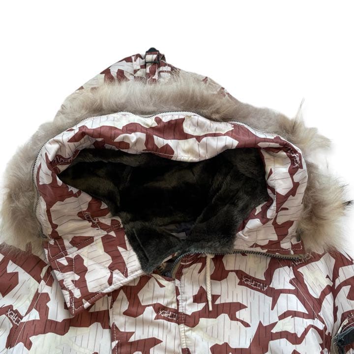 AVIREX N3B フライトジャケット XS ツリーカモ リアルファー