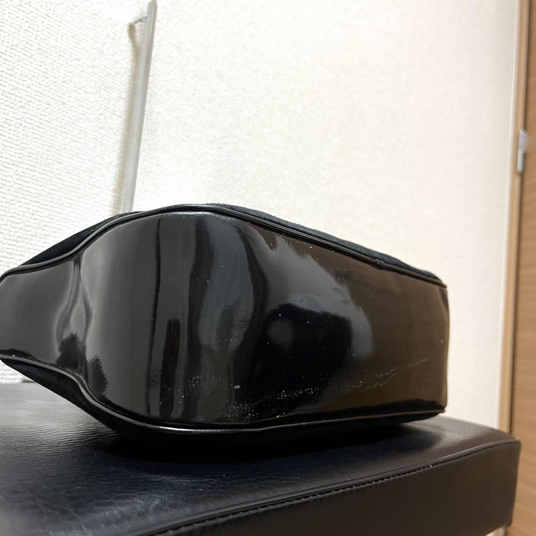 フェラガモ ハンドバッグ 肩掛け エナメル スエード 2way イタリア