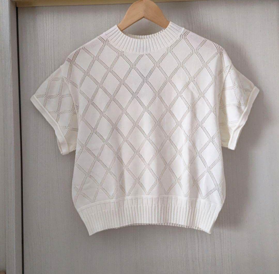 新品！SHIPS ハイゲージ 透かし編み プルオーバー