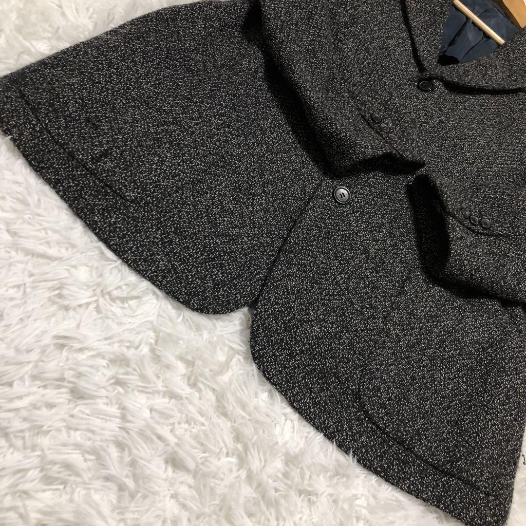【ヒューゴボス】希少ビックサイズ2XL✨️美品 ツイード テーラードジャケット