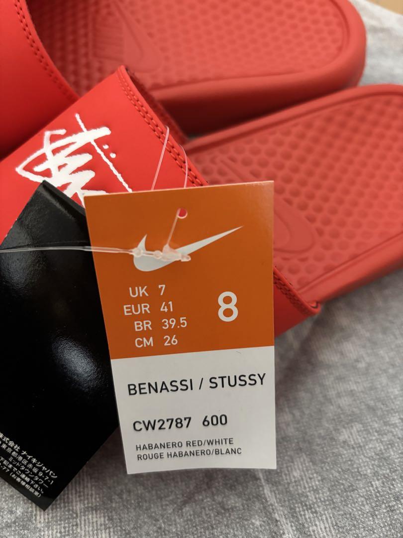Stussy Benassi サンダル ハバネロレッド 26cm