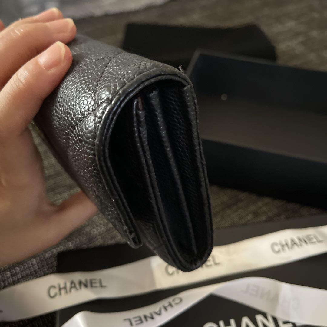 CHANEL キャビアスキン　長財布　極美品