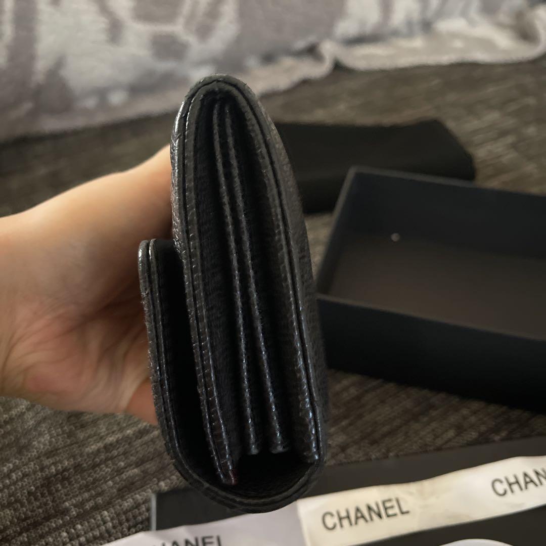CHANEL キャビアスキン　長財布　極美品