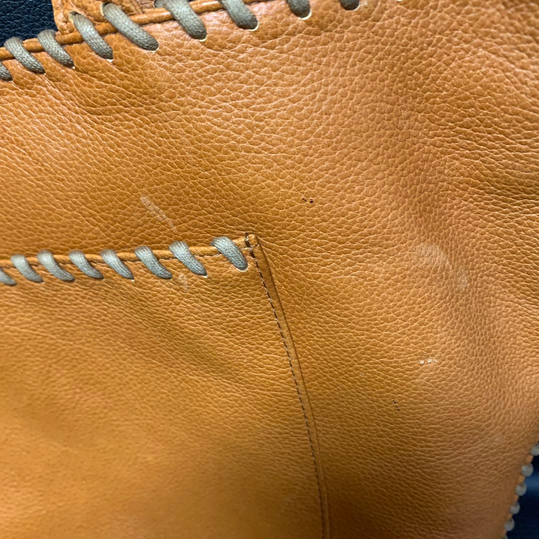 オールレザートートバッグ 本革やや傷や汚れあり