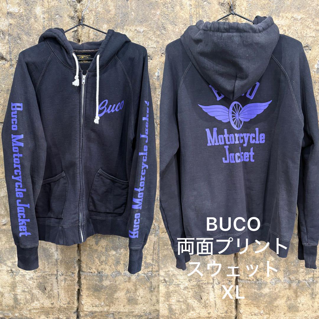 BUCOブコスウェットパーカーL sizeハーレーダビッドソンBELLリーバイス
