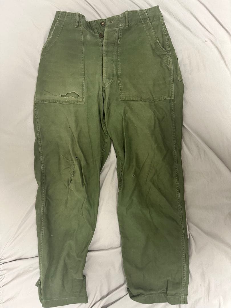 60s US ARMY ベイカーパンツ 古着コットン ワークパンツ ヴィンテージM・MILITARY MEDICALDB_JP