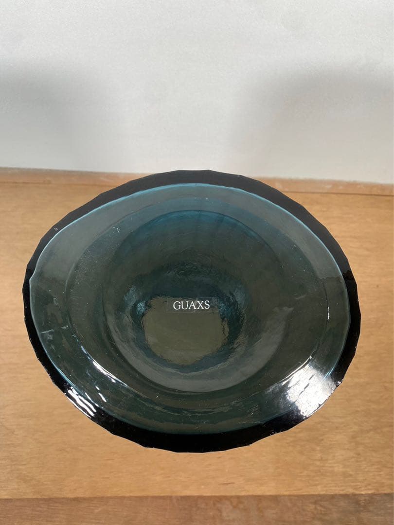 男性に人気! GUAXS OMAR 花瓶 花器 水色 ブルー 大きめ ガラス