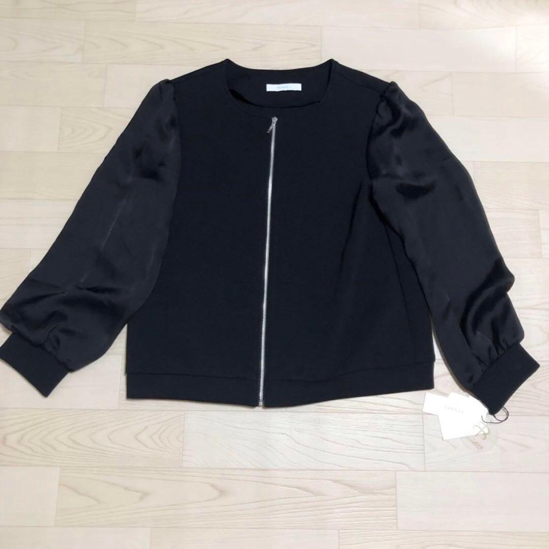 スコットクラブ　フェンネル　【新品】　異素材ブルゾン　ブラック　透け感有り